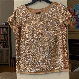 Never Worn, Talbots Gold Sequin Top